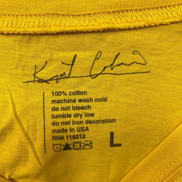 Nirvana Listen To Kurt Cobain Yellow Croptop Large - Picture 4 of 4